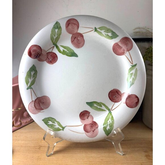 Set of 2 Gibson Cherry Dinner Plates – 10 5/8" Fruit Motif – Farmhouse Kitchen - Picture 1 of 3